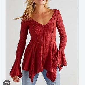 New with Tags - Free People Primrose Thermal in Faded Rust
